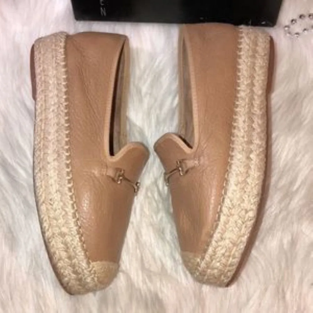 STEVEN NEW YORK Ellaine Natural Leather Platform Espadrile 5.5