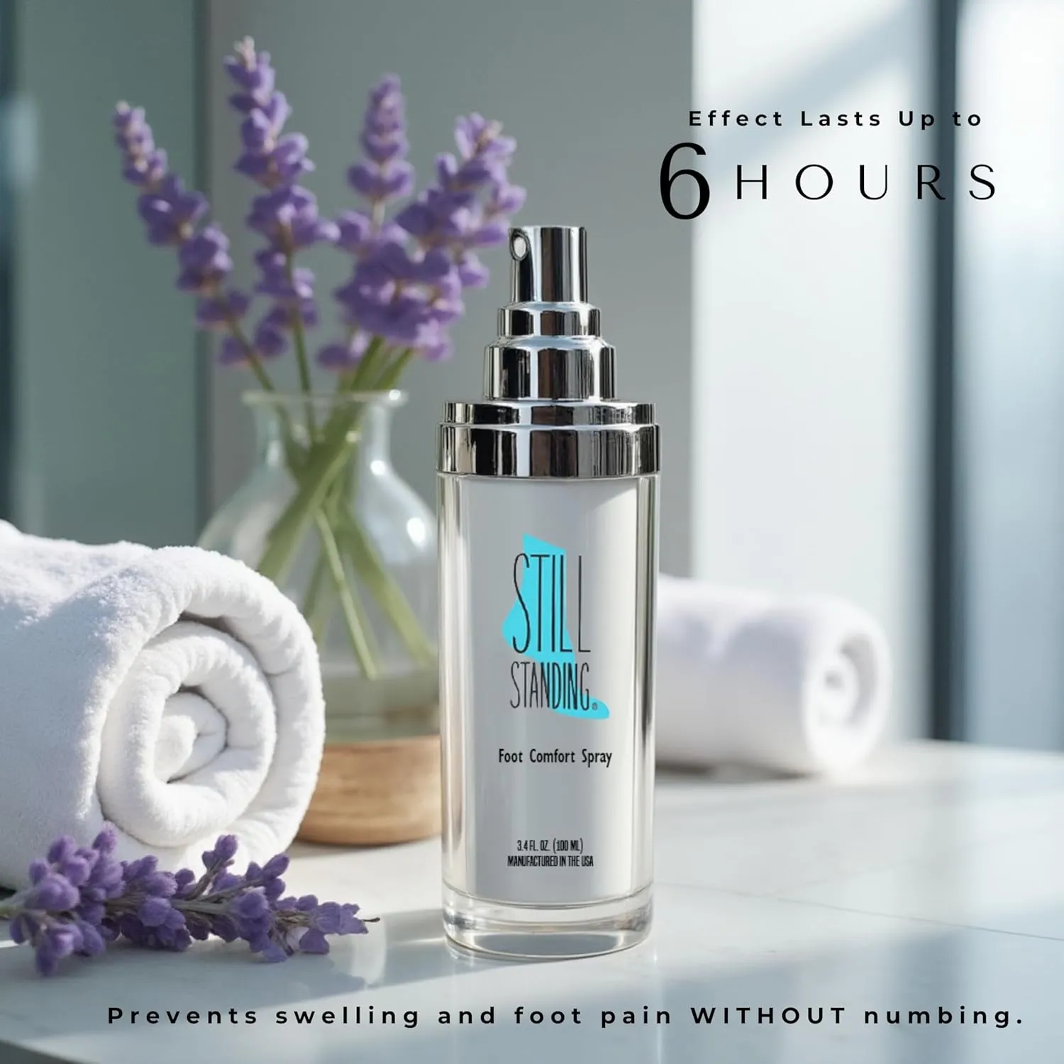 Still Standing Advance Formula Leakproof Total Comfort Set Made in USA, Cooling Menthol Foot Spray for High Heel Relief, Prevents Foot Discomfort, Footwear, Flats, Sneakers, Alternative to Inserts
