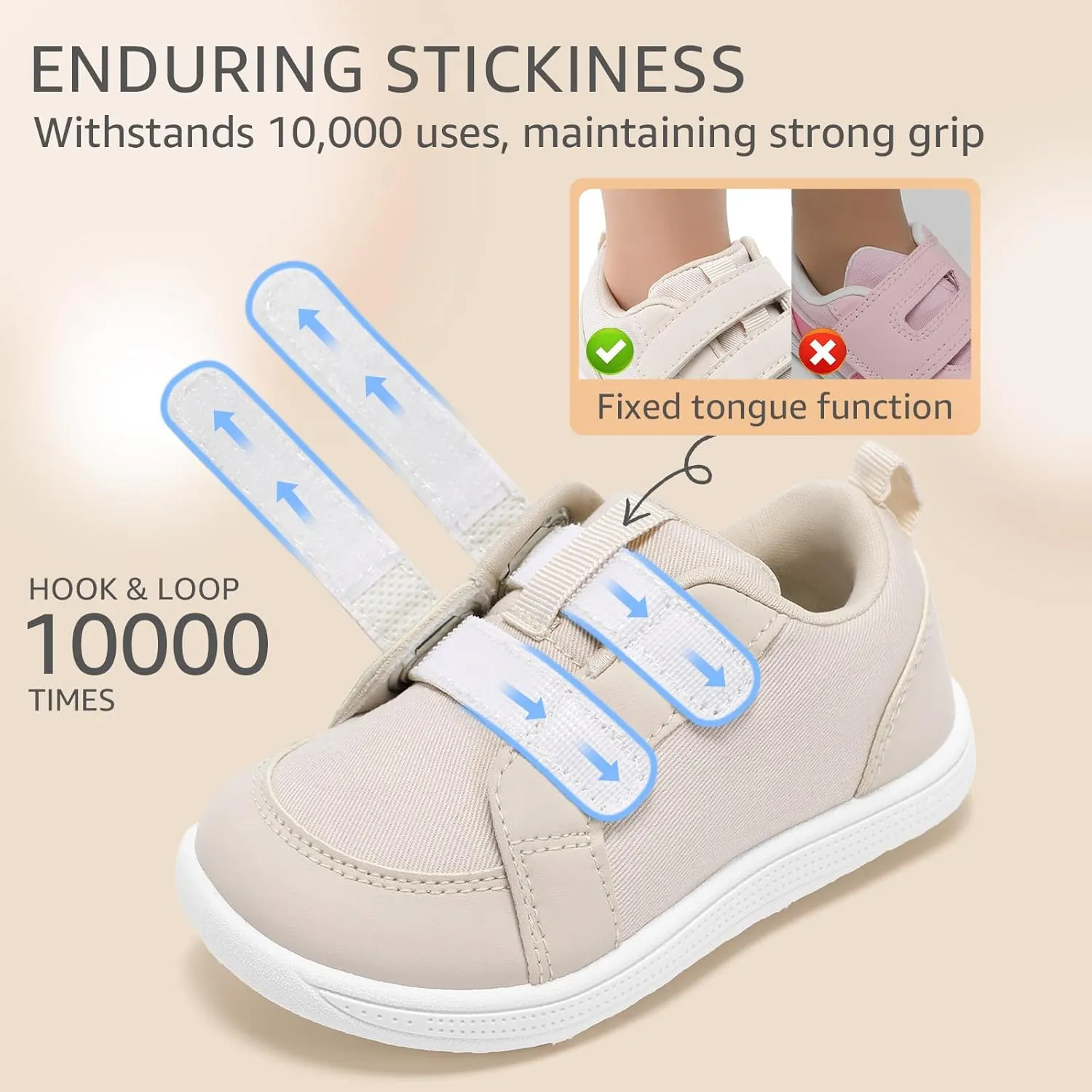 STQ Toddler Wide Toe Box Barefoot Shoes Girls Boys Sneakers Kids Tennis Shoes Lightweight Non-Slip Zero Drop First Walking Shoe Comfort Outdoor Activities School