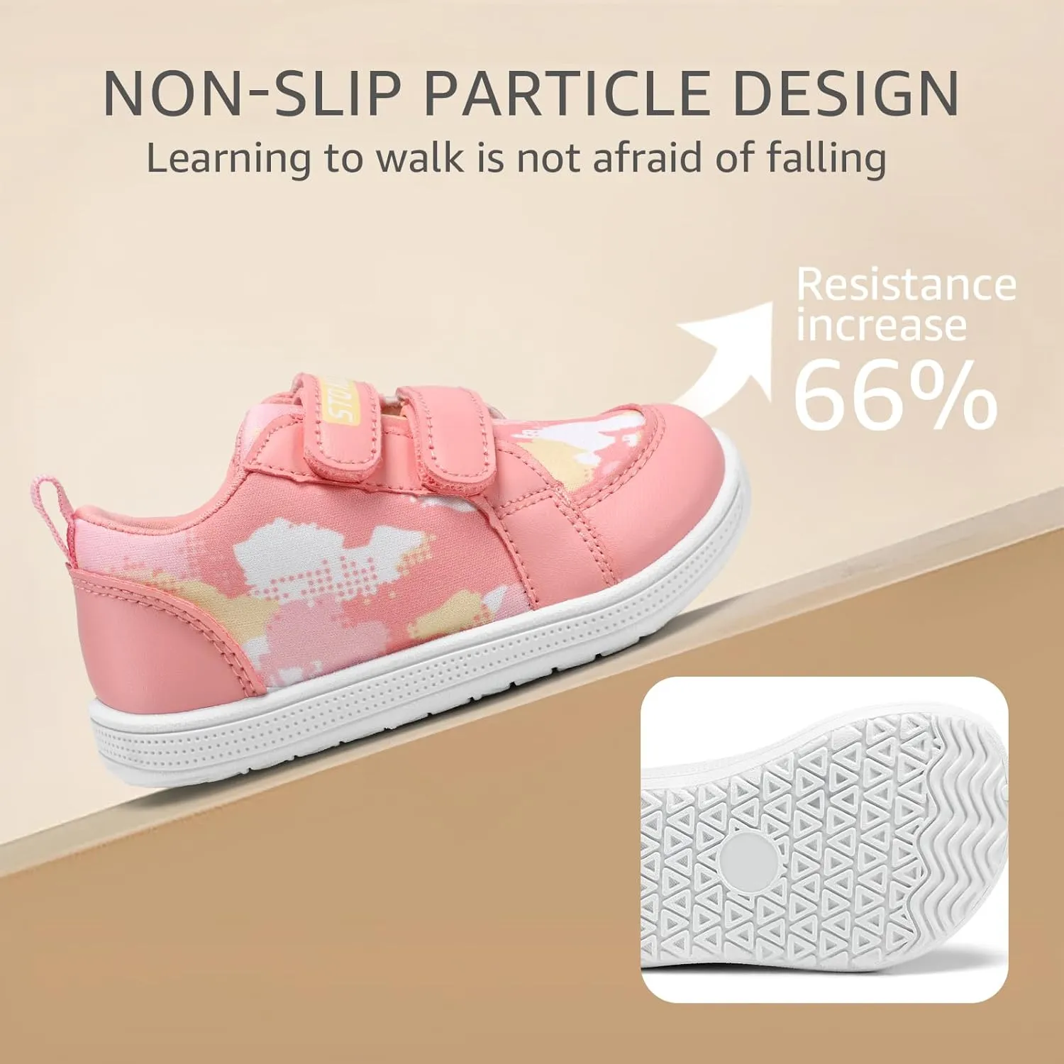 STQ Toddler Wide Toe Box Barefoot Shoes Girls Boys Sneakers Kids Tennis Shoes Lightweight Non-Slip Zero Drop First Walking Shoe Comfort Outdoor Activities School