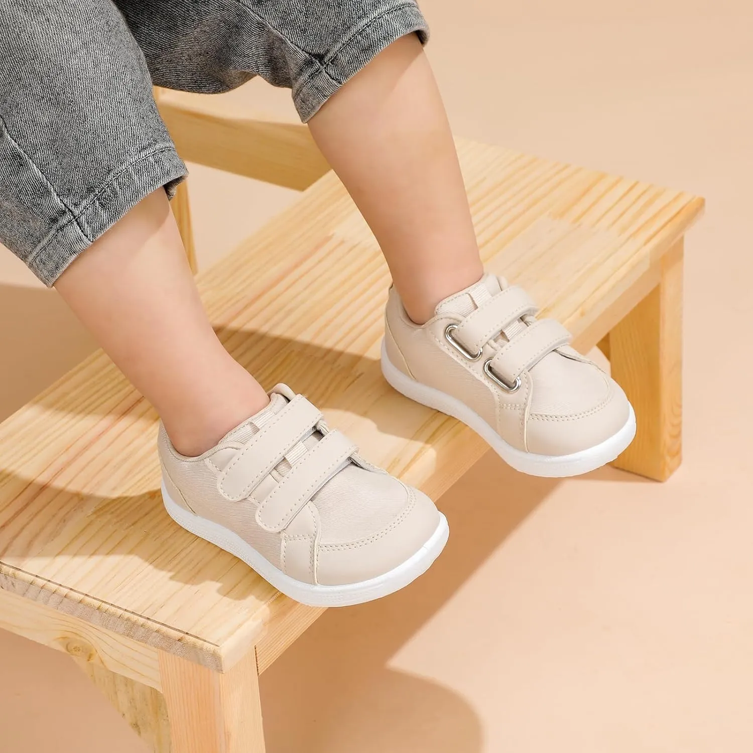 STQ Toddler Wide Toe Box Barefoot Shoes Girls Boys Sneakers Kids Tennis Shoes Lightweight Non-Slip Zero Drop First Walking Shoe Comfort Outdoor Activities School