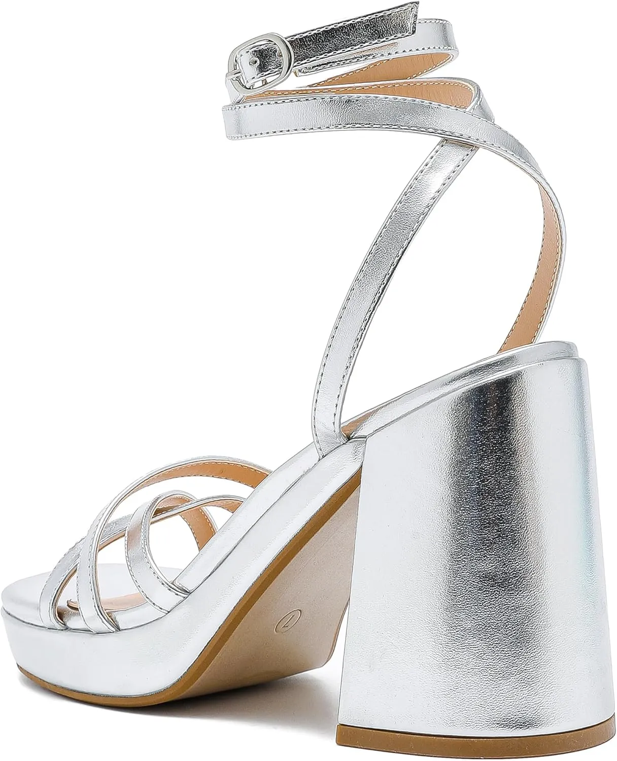 Strappy Platform Heels for Women Heeled Sandals with Lace Up Ankle Strap Square Open Toe Block Heels for Wedding Work Party Prom Dress