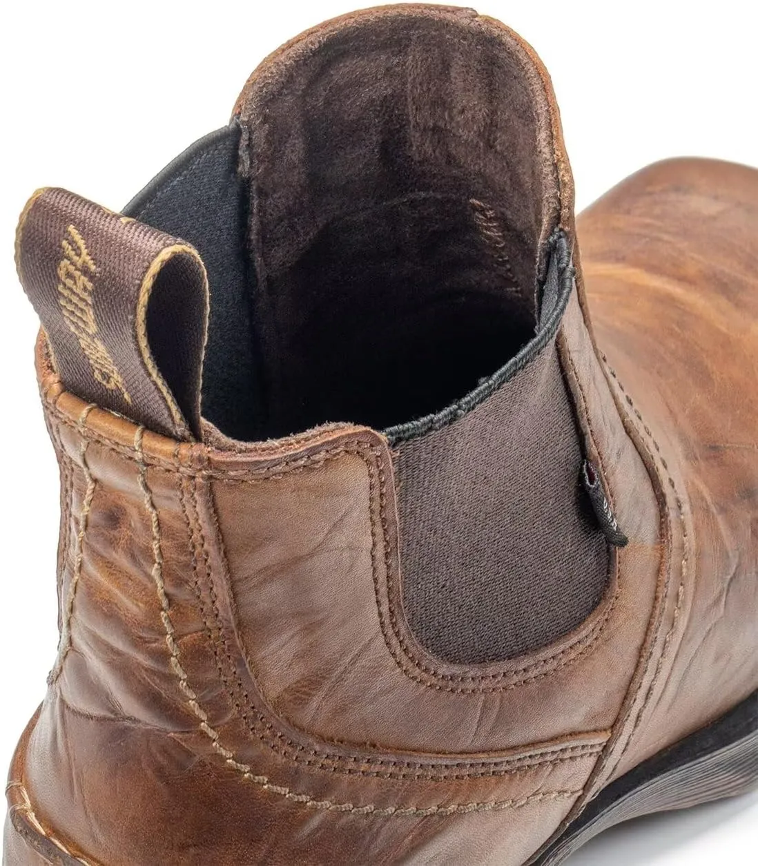 SUREWAY Mens Western Chelsea Cowboy Boots, Square Toe Casual/Work/Dress Boots, Ankle Length, Retro Stylish, Durable Comfortable, All-Weather