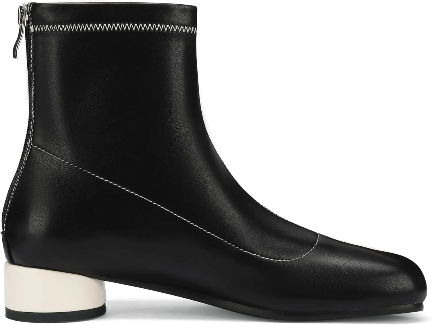 Tabi Boots Split Toe Ankle Boots for Women Japanese Ninja Shoes Low Heel Block Heels Booties Artificial Leather Boots
