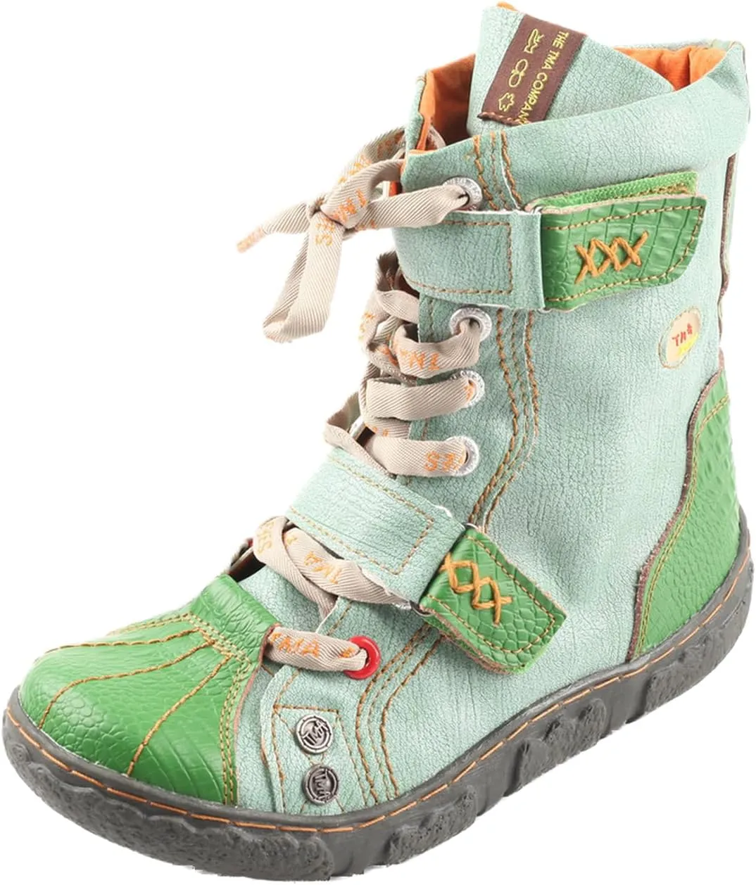 TMA EYES Women's PU Lining Flat Ankle Boots with Zipper - Perfect for Casual Wear