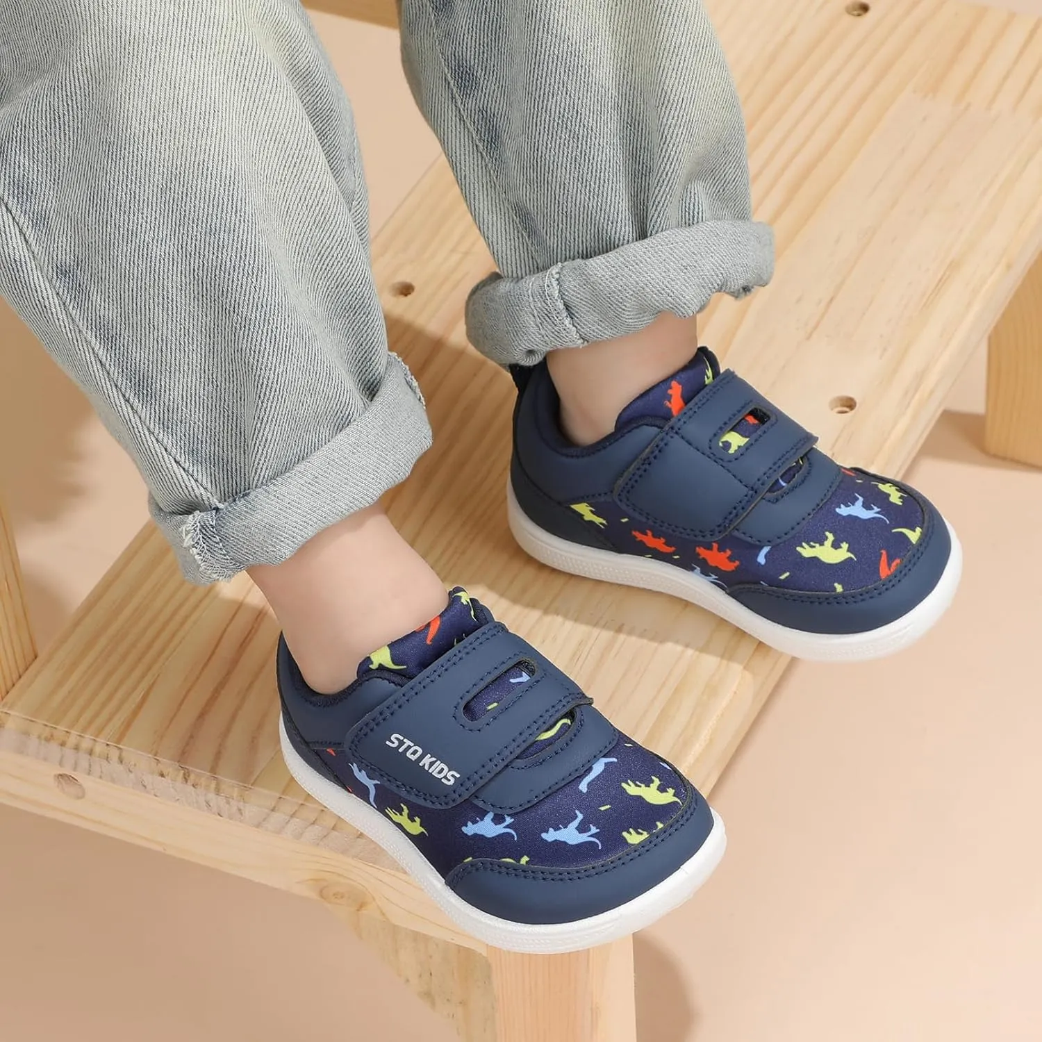 Toddler Wide Toe Box Barefoot Shoes Boys Girls Zero Drop,Baby First Walking Shoes Little Kids Sneakers Non-Slip Preschool Running Tennis Canvas Casual Preschool Outdoor Activities