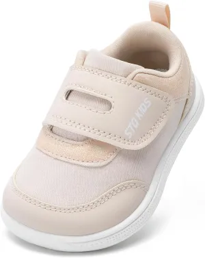 Toddler Wide Toe Box Barefoot Shoes Boys Girls Zero Drop,Baby First Walking Shoes Little Kids Sneakers Non-Slip Preschool Running Tennis Canvas Casual Preschool Outdoor Activities
