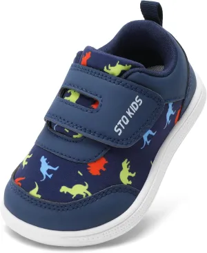 Toddler Wide Toe Box Barefoot Shoes Boys Girls Zero Drop,Baby First Walking Shoes Little Kids Sneakers Non-Slip Preschool Running Tennis Canvas Casual Preschool Outdoor Activities