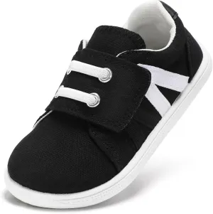 Toddler Wide Toe Box Shoes:Boys Barefoot Shoes Non-Slip Zero Drop Little Girls Slip on Sneakers,Baby First Walking Shoes Outdoor Activities