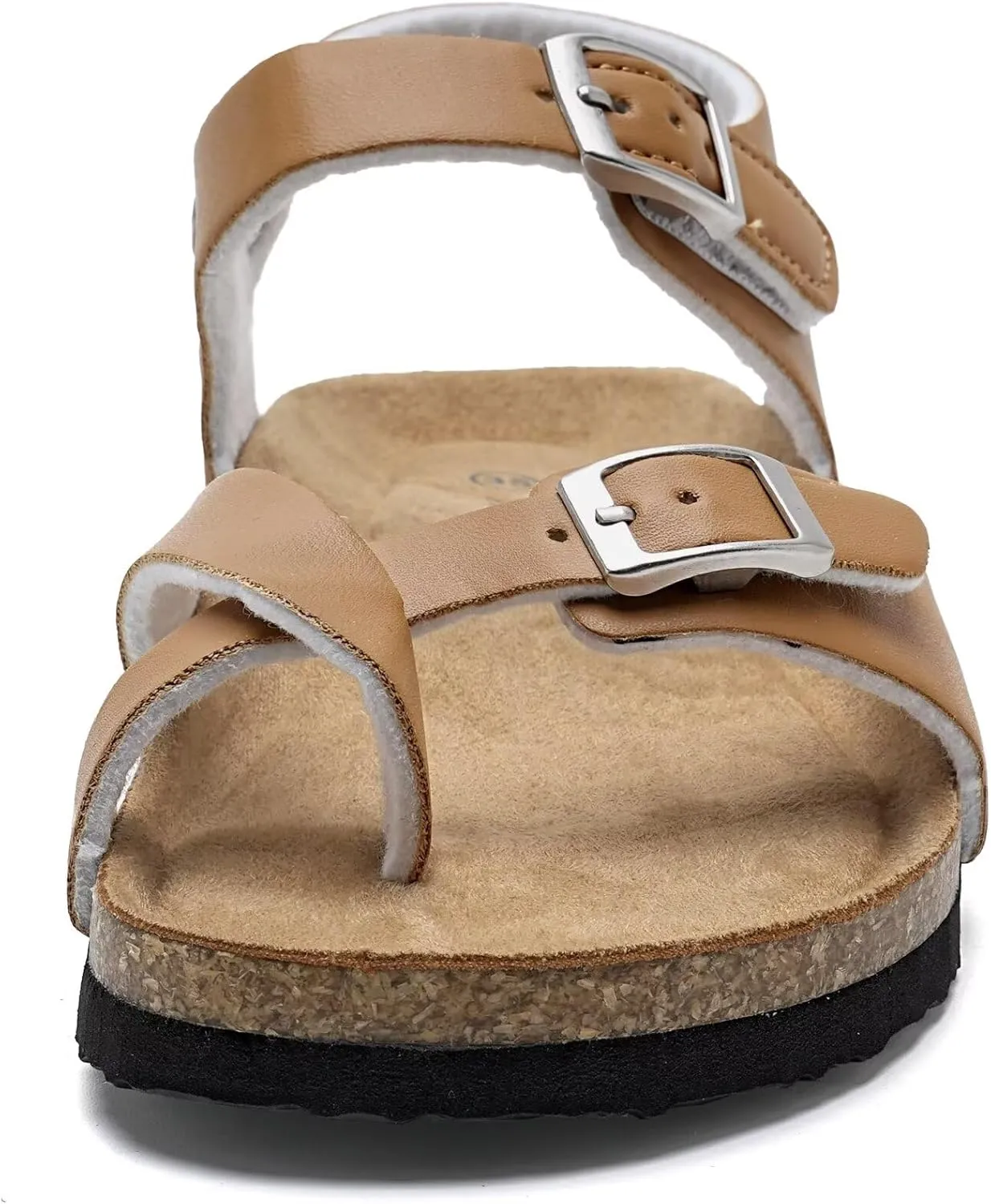 Torotto Girls Boys Sandals with Cork Footbed Adjustable Buckle Summer Slides Flip Flops Open Toes Flat for Kids Toddler