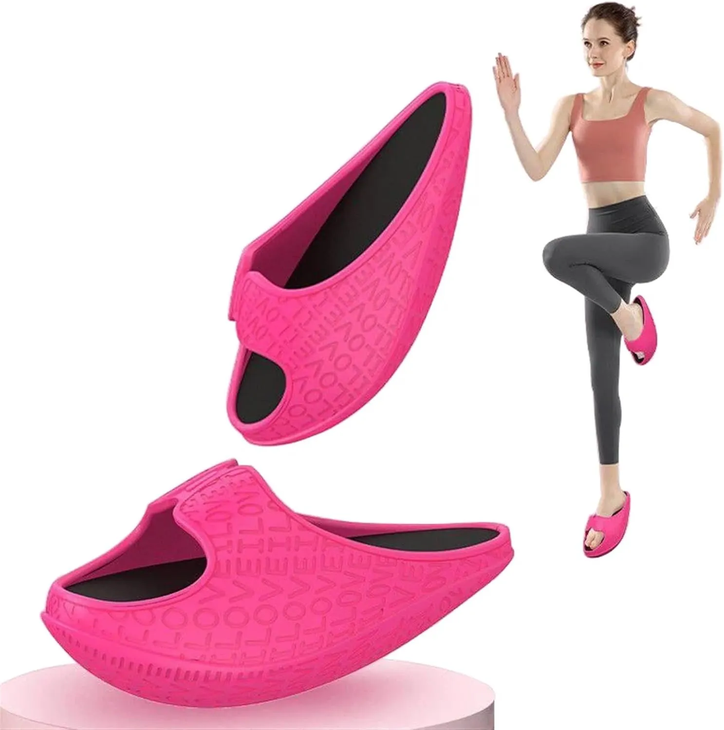 TOSOFT Summer Body-shaping Shaking Slippers For Women Soft Massage Sneakers Balance Training Sports Yoga Slimming Swing Shoes