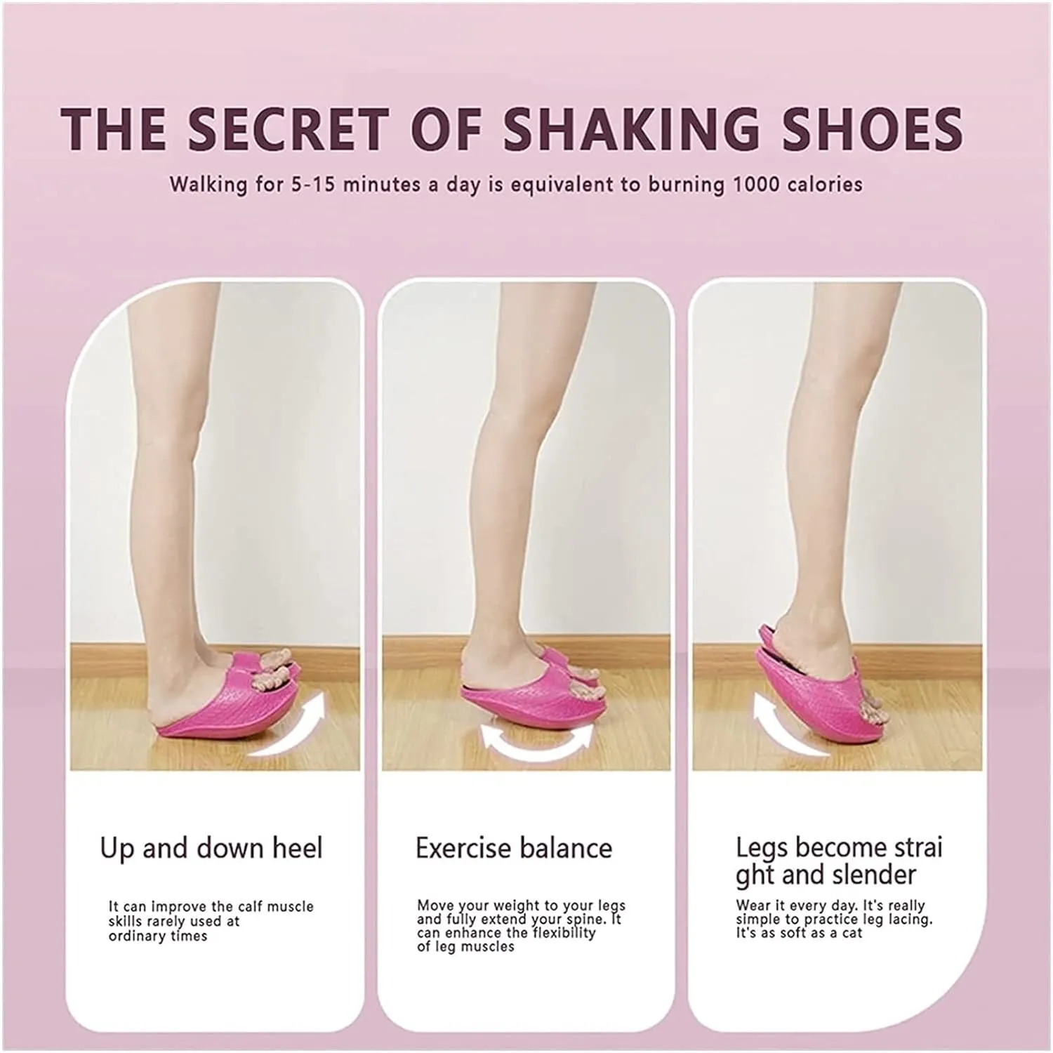 TOSOFT Summer Body-shaping Shaking Slippers For Women Soft Massage Sneakers Balance Training Sports Yoga Slimming Swing Shoes