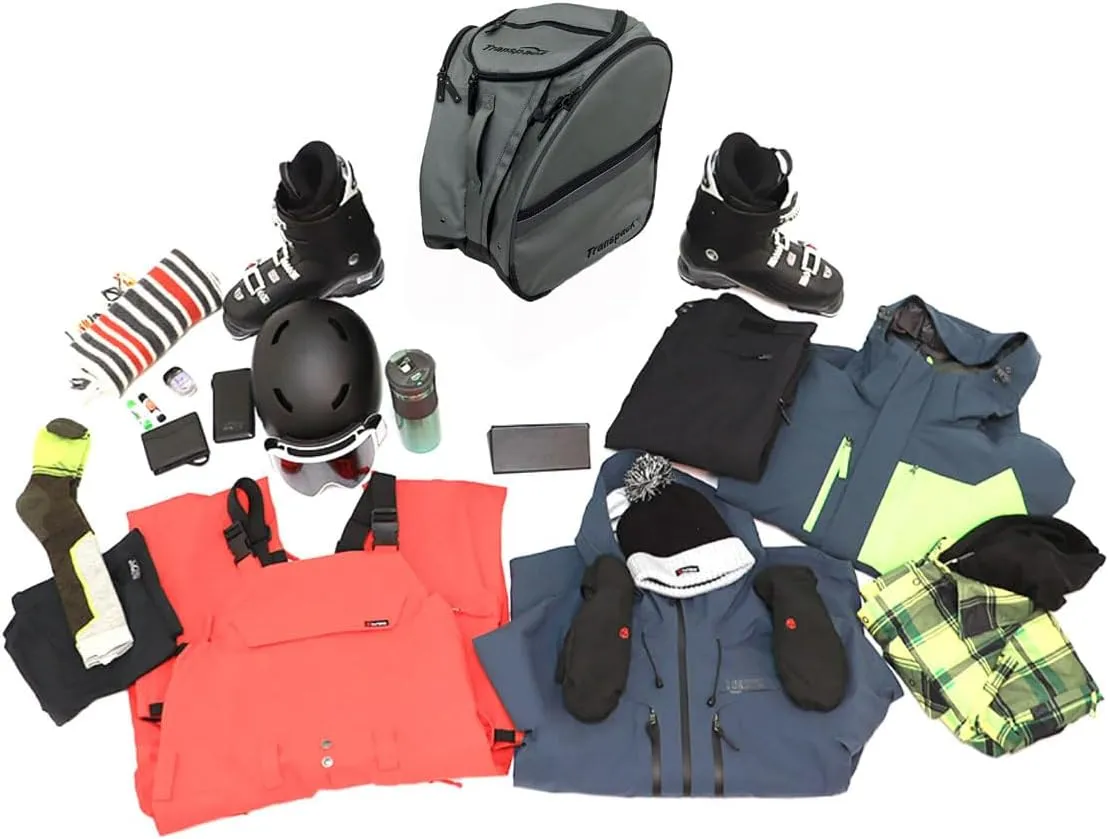 TRANSPACK COMPETITION TRV Ballistic Pro Unisex Water-Resistant 59L Ski/Snowboard Boot Helmet Goggles & Gear Backpack Bag