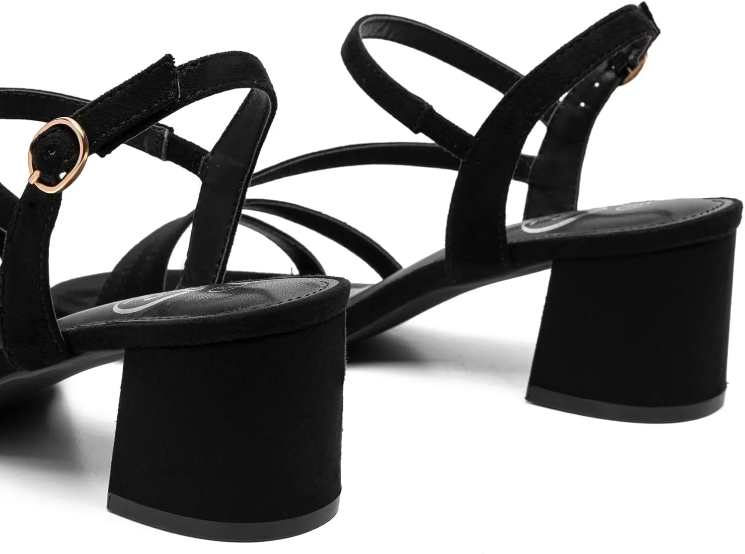 Trary Strappy Heels for Women, Sandals Women Dressy, 2.16 inch Low Block Heels for Women