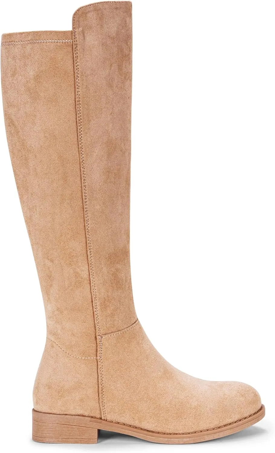 Vepose Women's 9662 Knee High Boots, Casual Tall Riding Boots Low Flat Heel, Wide Calf and Inner Zipper.