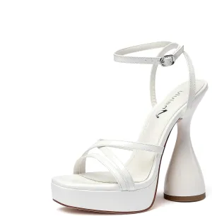 vivianly Women's Square Toe Platform High Heels Ankle Strap Chunky Block Heeled Sandals