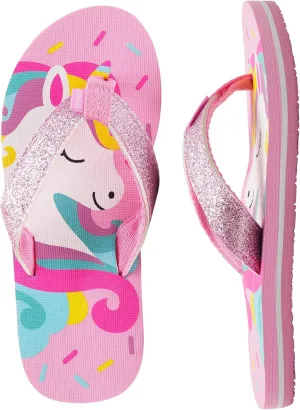 WateLves Girls Flip Flops Toddler Boys Girls Non-Slip Sport Sandals for Beach Swim Pool(Little Kid/Big Kid)