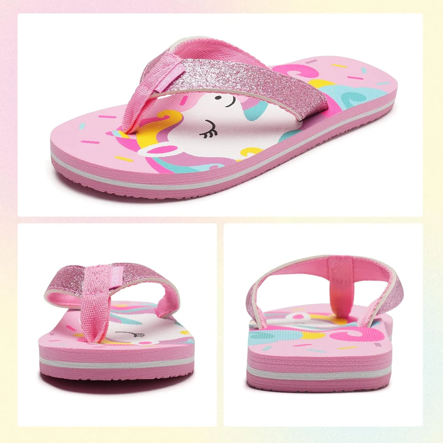 WateLves Girls Flip Flops Toddler Boys Girls Non-Slip Sport Sandals for Beach Swim Pool(Little Kid/Big Kid)