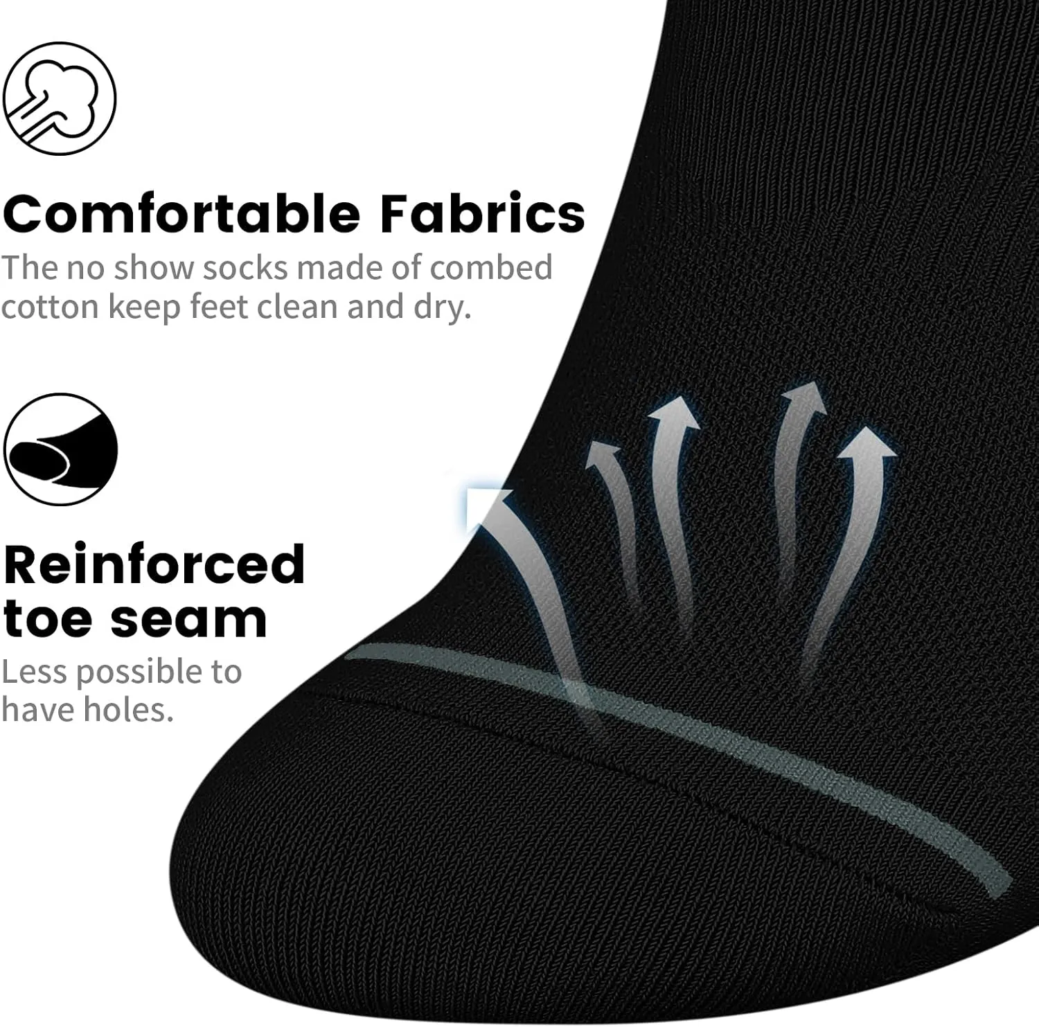 wernies 10 Pairs No Show Socks Men Low Cut Ankle Short Casual Thin Invisible Socks with Non Slip Grips