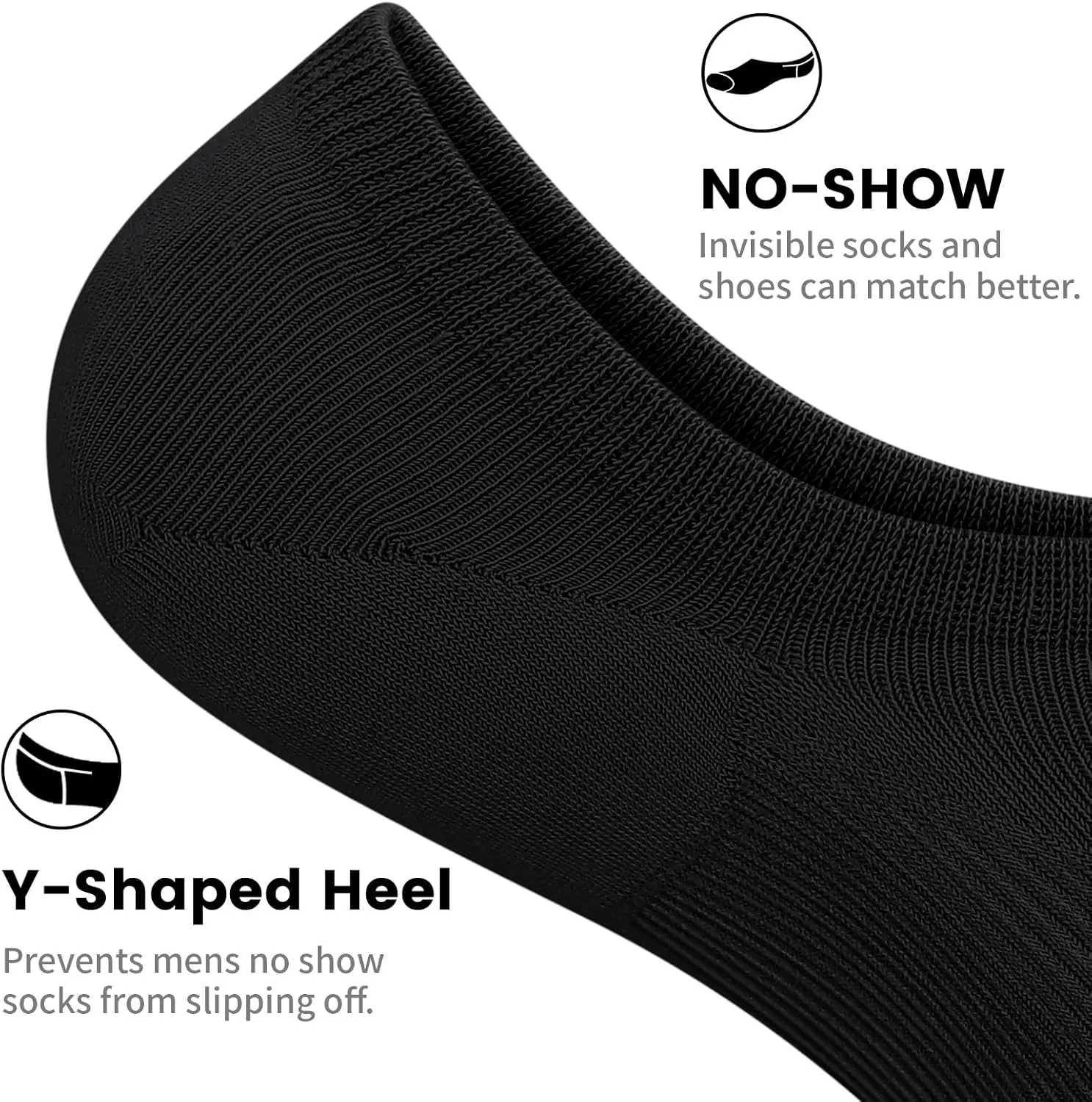 wernies 10 Pairs No Show Socks Men Low Cut Ankle Short Casual Thin Invisible Socks with Non Slip Grips