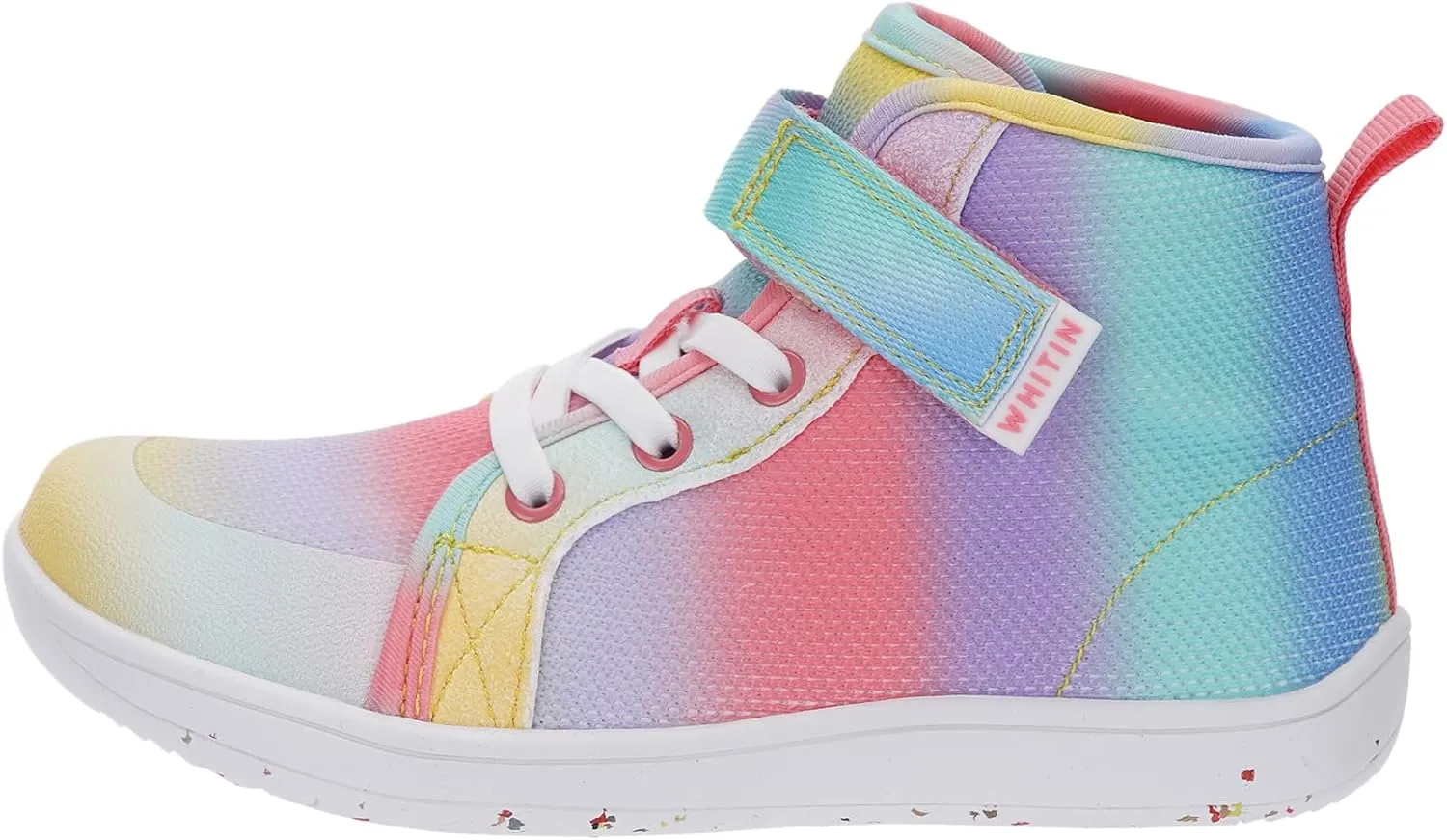 WHITIN Kids/Toddler Wide Barefoot Shoes | Girls/Boys Classic High Top Sneakers | Wide Foot Freedom | Natural Growth