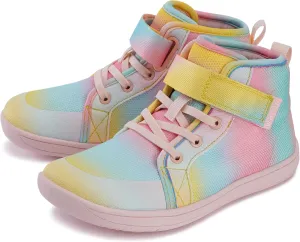 WHITIN Kids/Toddler Wide Barefoot Shoes | Girls/Boys Classic High Top Sneakers | Wide Foot Freedom | Natural Growth