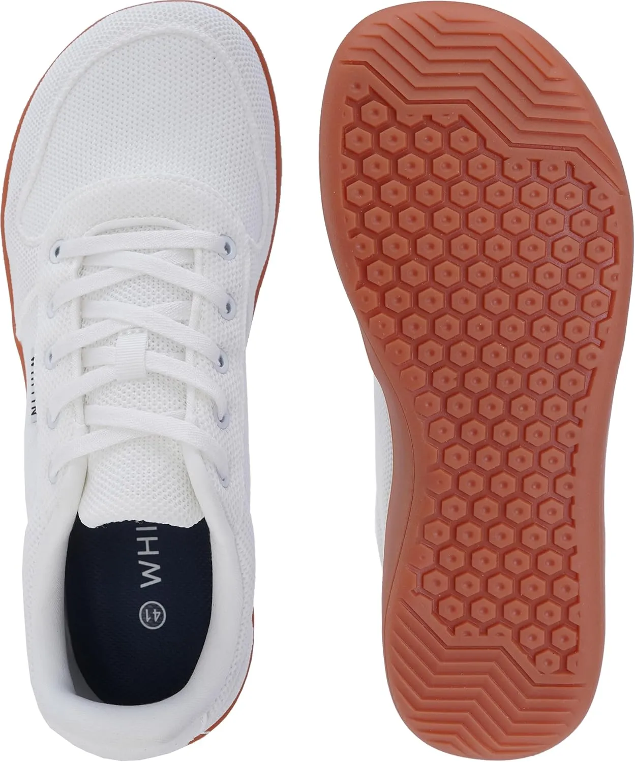 WHITIN Men's Wide Barefoot Shoes | Canvas Minimalist Sneakers | Zero Drop Sole