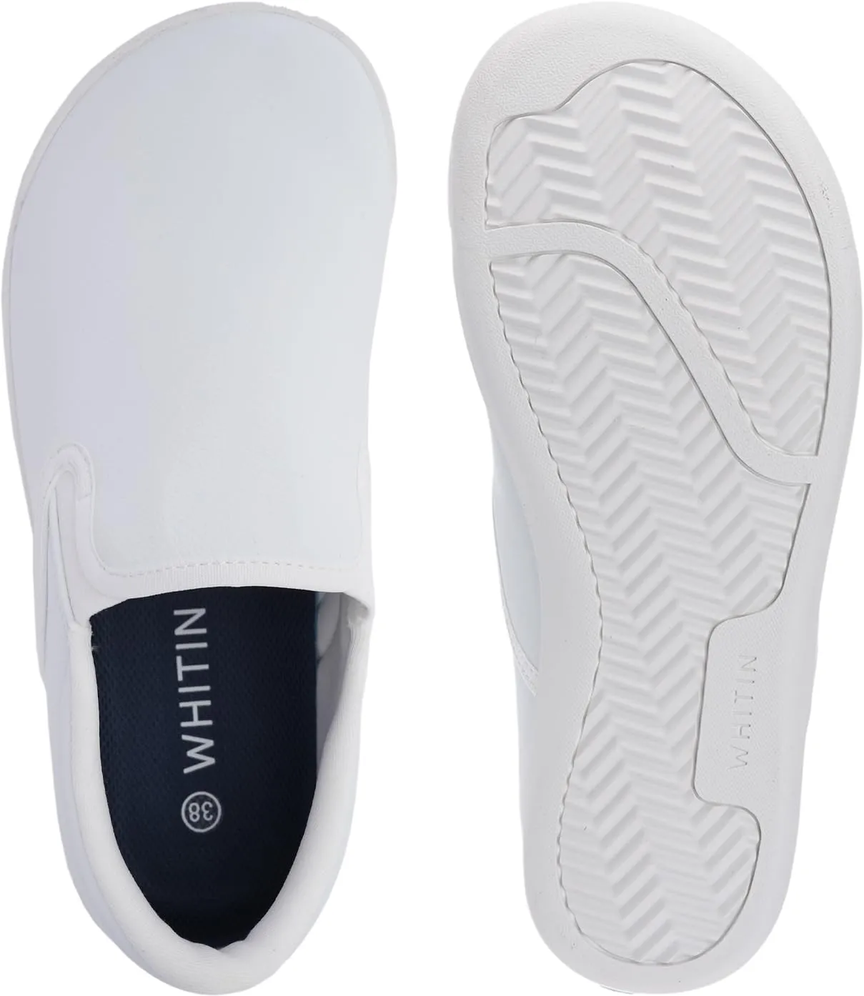 WHITIN Women's Vegan Slip-on Barefoot Shoes Fashion Sneakers | Wide Toe Box | Zero Drop Sole