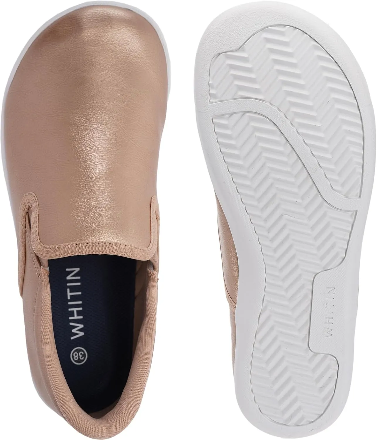 WHITIN Women's Vegan Slip-on Barefoot Shoes Fashion Sneakers | Wide Toe Box | Zero Drop Sole