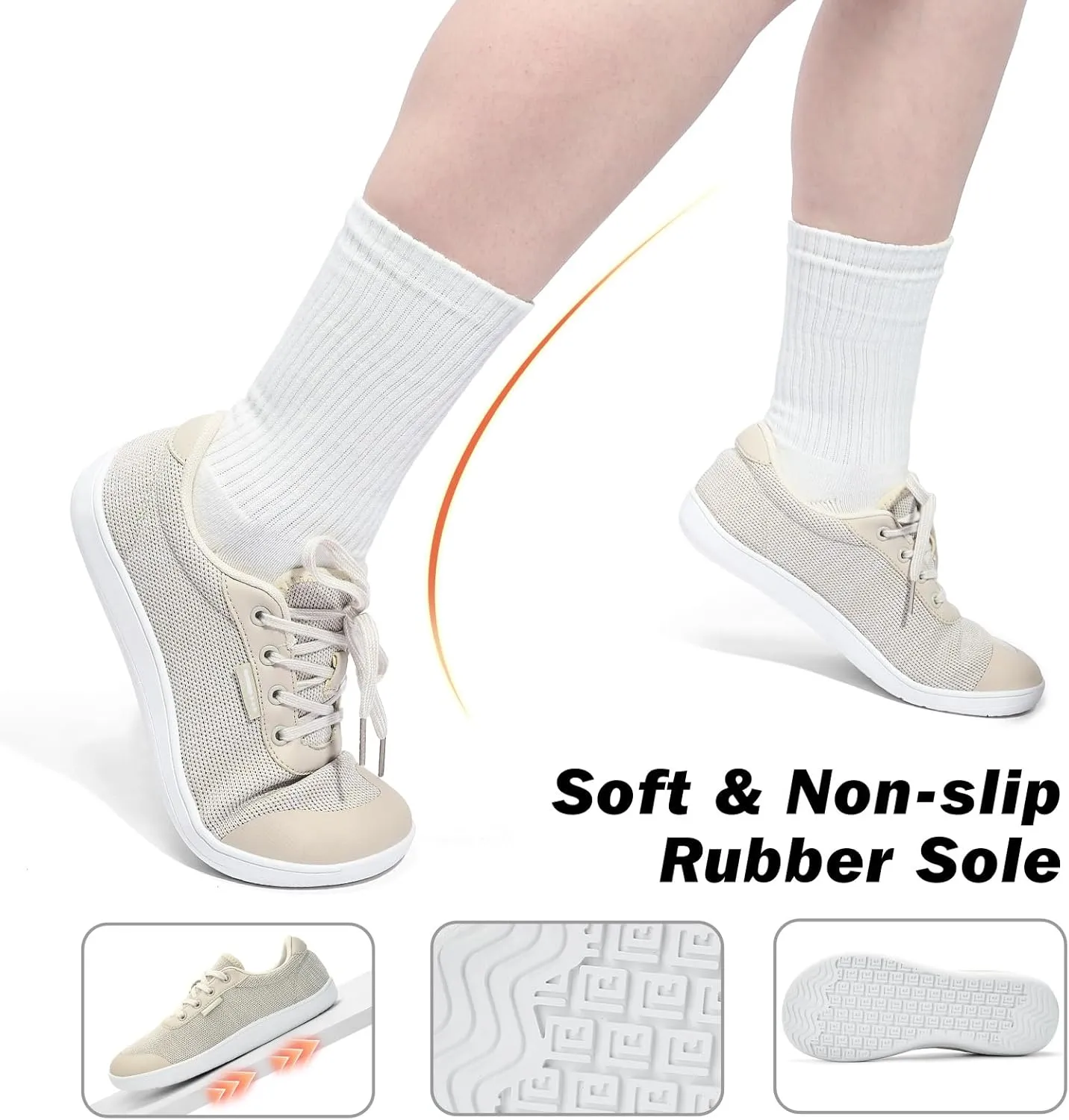 Wide Toe Box Shoes for Women - Minimalist Barefoot Shoes Zero Drop Casual Comfortable Athletic Walking Wide Width Fashion Sneakers for Swelling Bunion Plantar Fasciitis Foot
