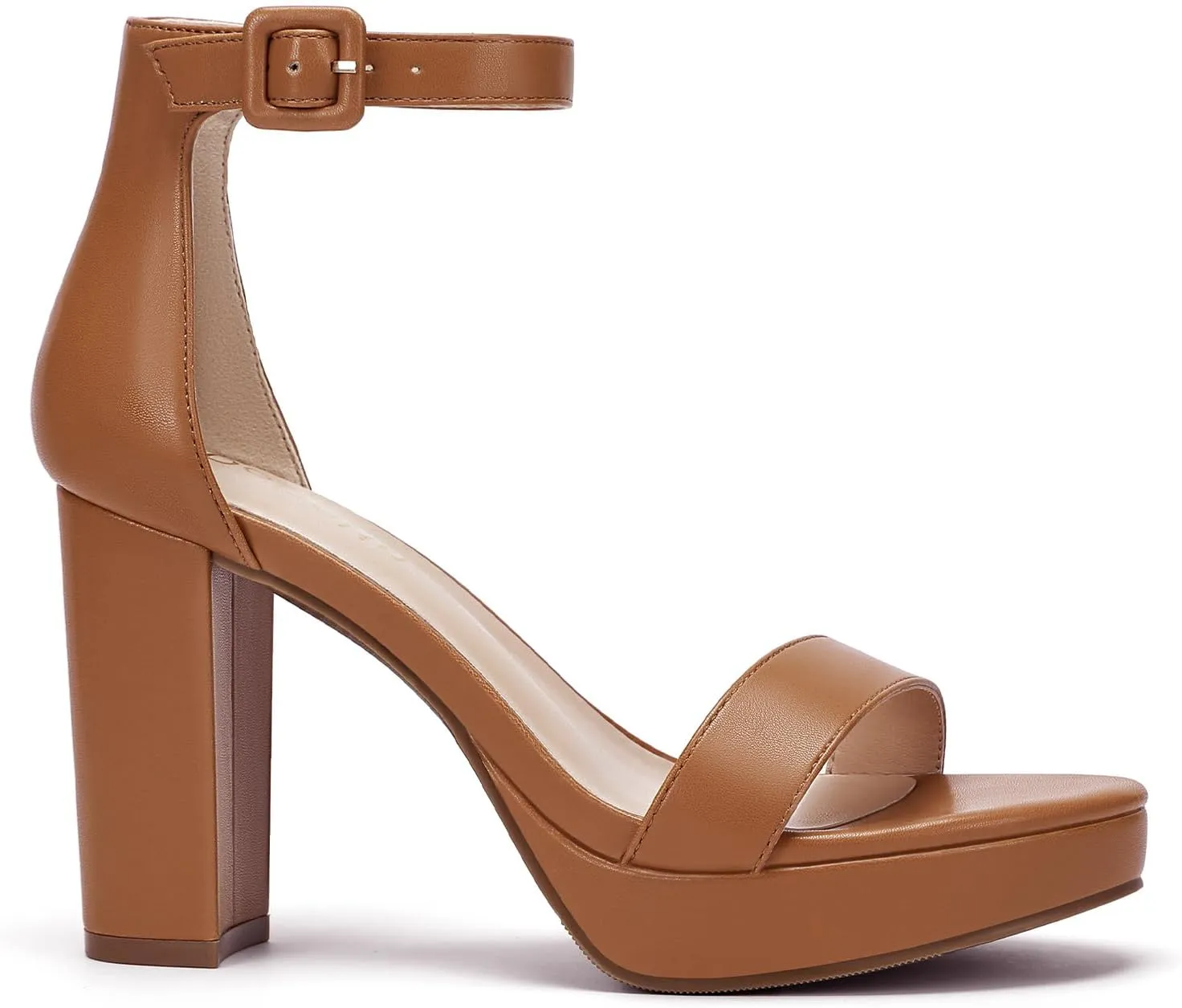 Wide Width Heels for Women Platform Heels 4-Inch Ankle Strap Open Toe Sandals Wedding Party Dress Shoes