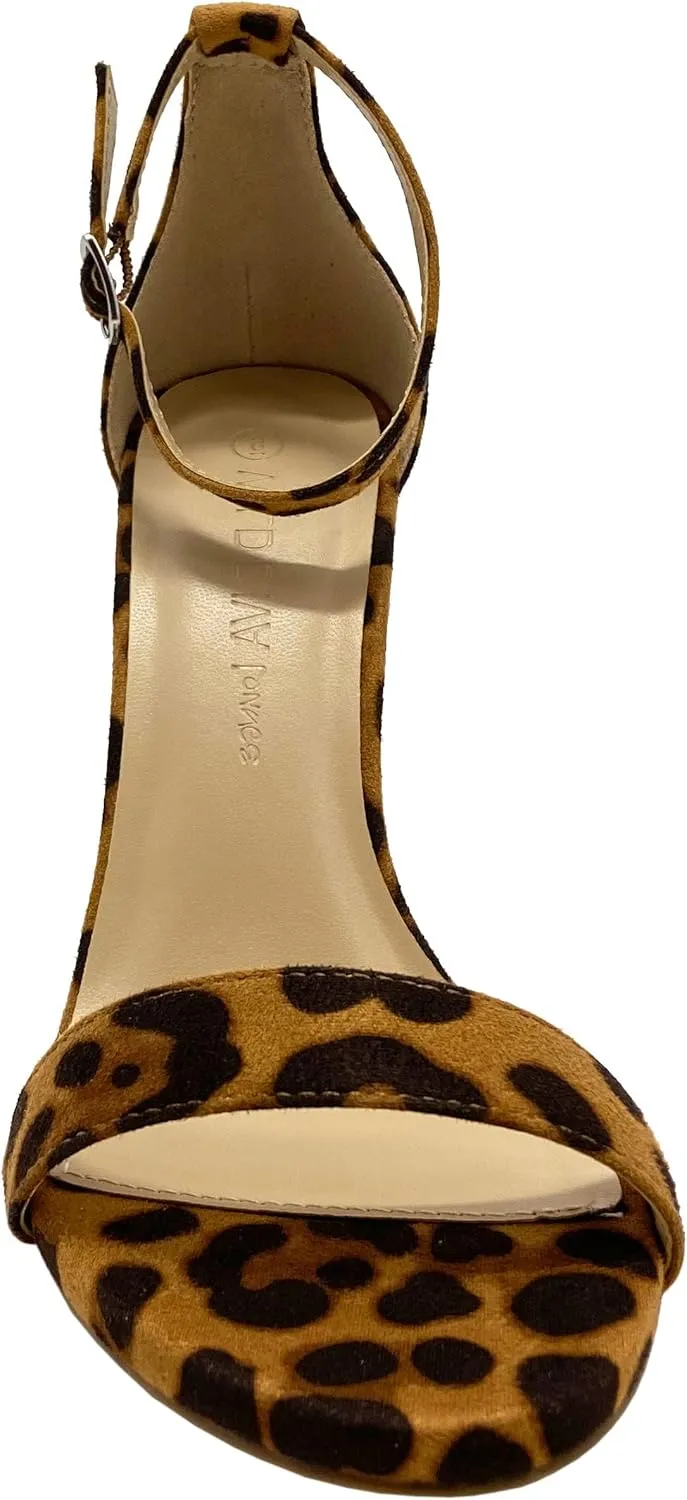 Wild Diva Women's High Chunky Block Heel Pump Dress Heeled Sandals