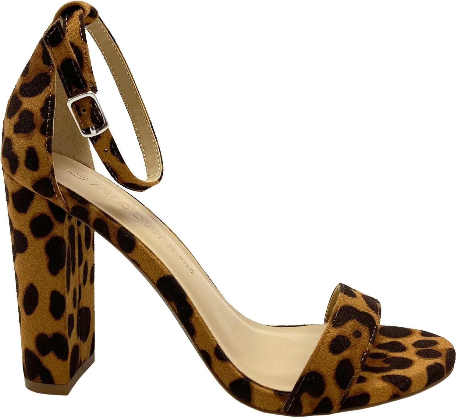Wild Diva Women's High Chunky Block Heel Pump Dress Heeled Sandals