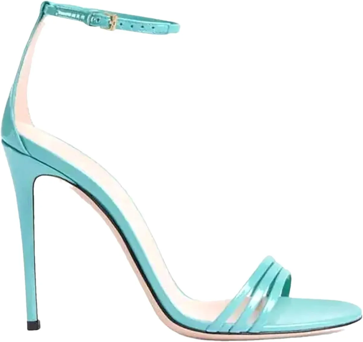 Women's 3-Strap Peep Toe Sandals, Stiletto Heels Evening Wedding Party