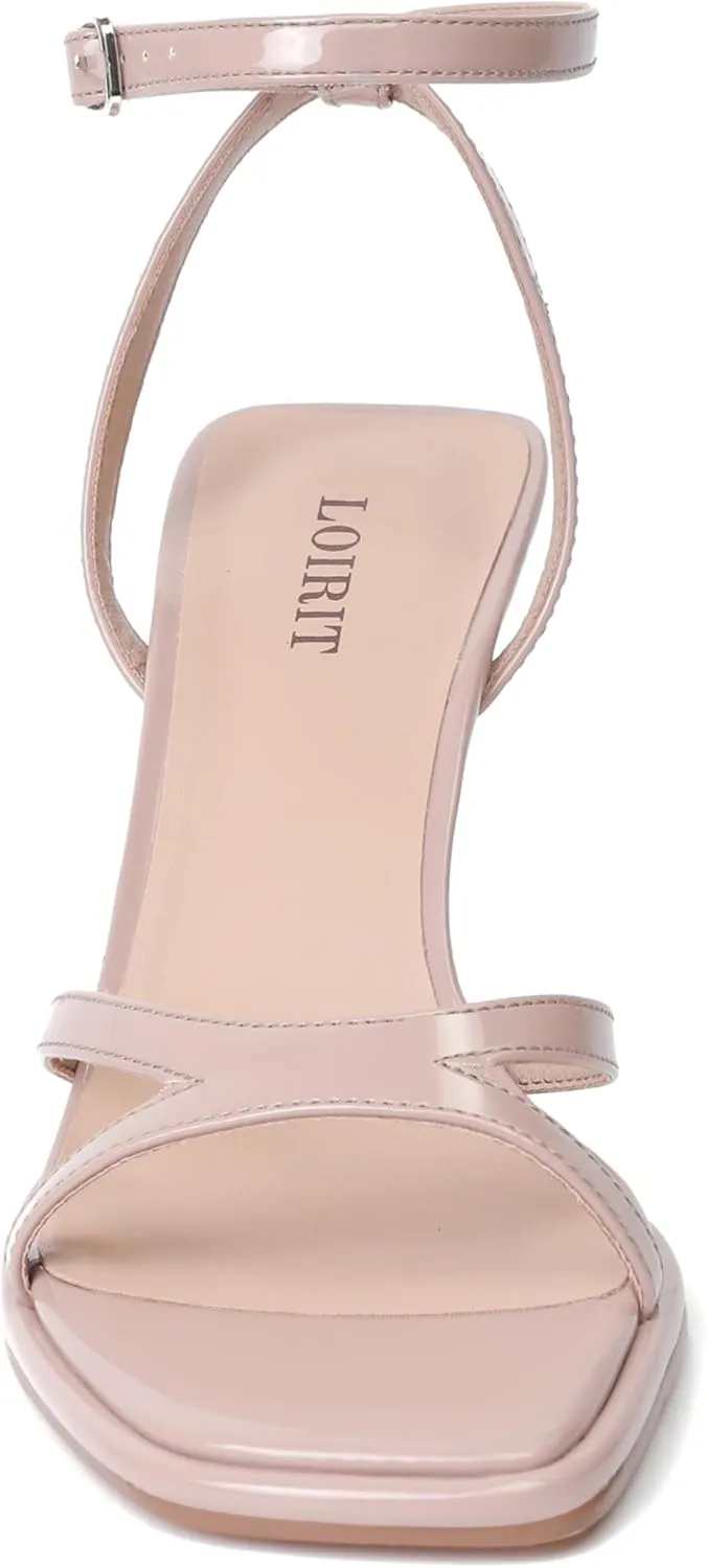 Women's Ankle Strap High Heel Sandals, Square Open Toe Chunky Heel High Heels, Suitable For Daily Party Wedding Wear