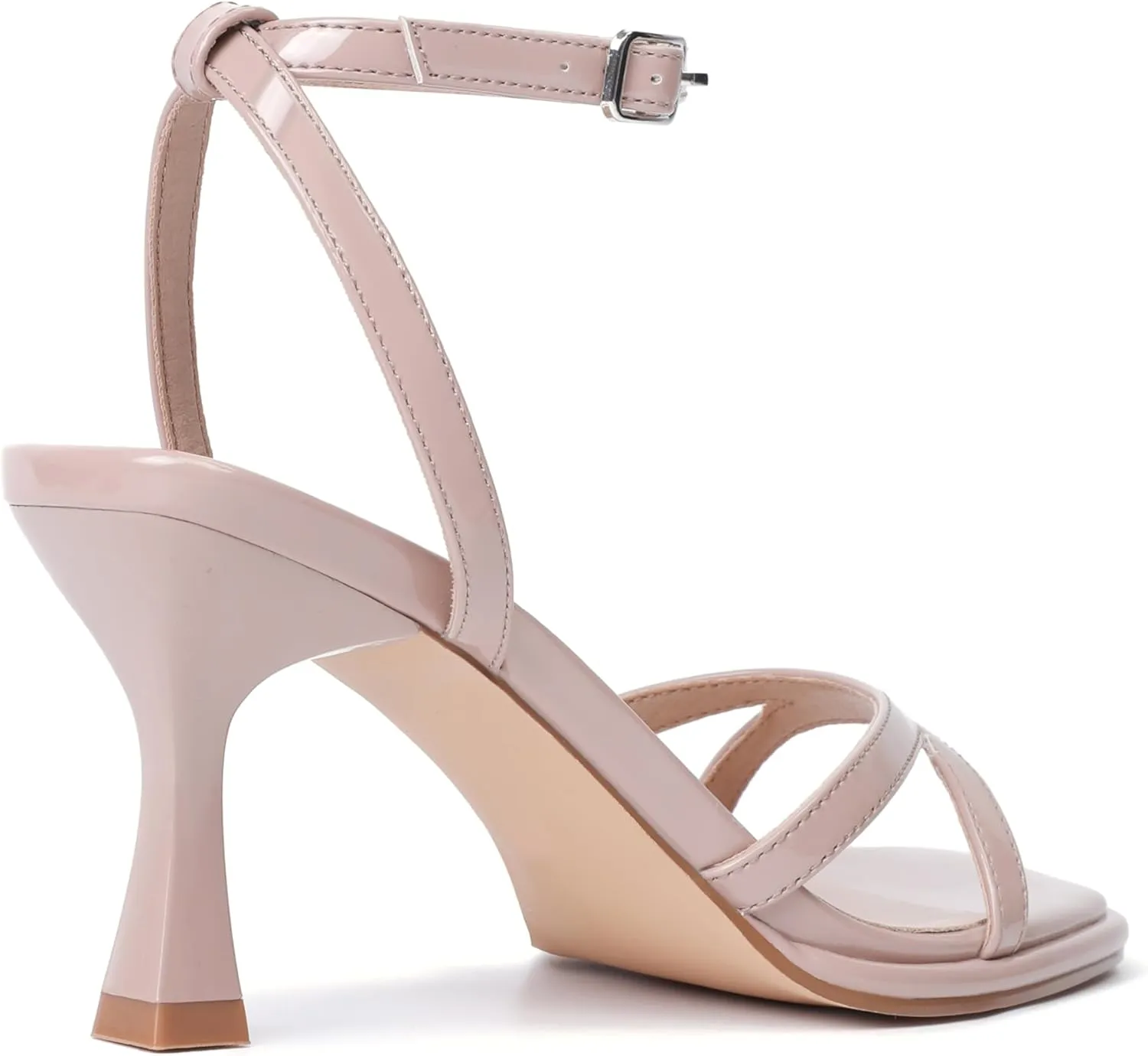 Women's Ankle Strap High Heel Sandals, Square Open Toe Chunky Heel High Heels, Suitable For Daily Party Wedding Wear