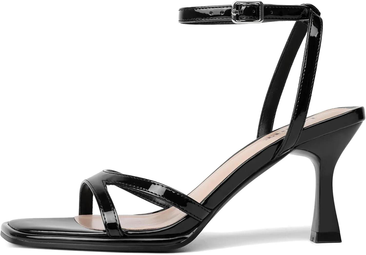 Women's Ankle Strap High Heel Sandals, Square Open Toe Chunky Heel High Heels, Suitable For Daily Party Wedding Wear