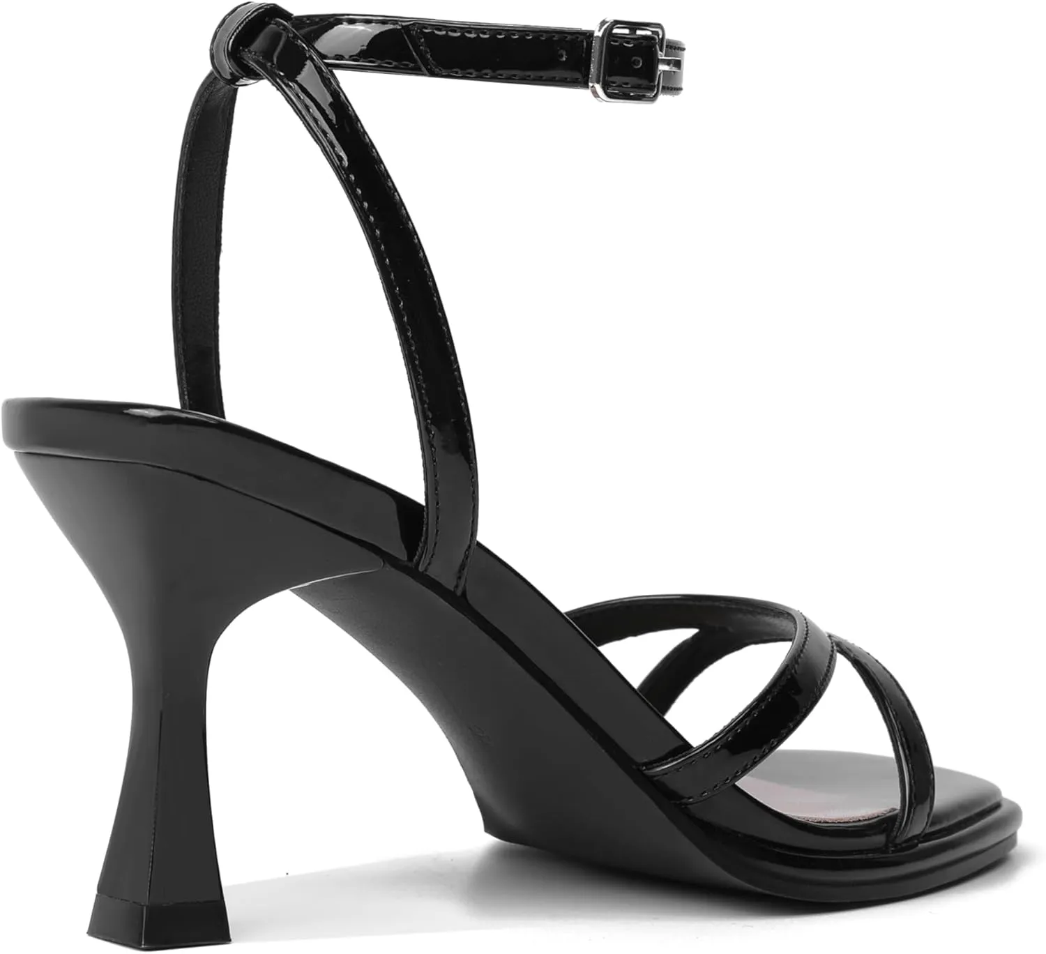 Women's Ankle Strap High Heel Sandals, Square Open Toe Chunky Heel High Heels, Suitable For Daily Party Wedding Wear