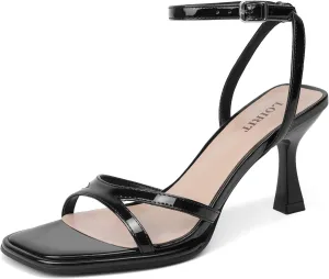 Women's Ankle Strap High Heel Sandals, Square Open Toe Chunky Heel High Heels, Suitable For Daily Party Wedding Wear