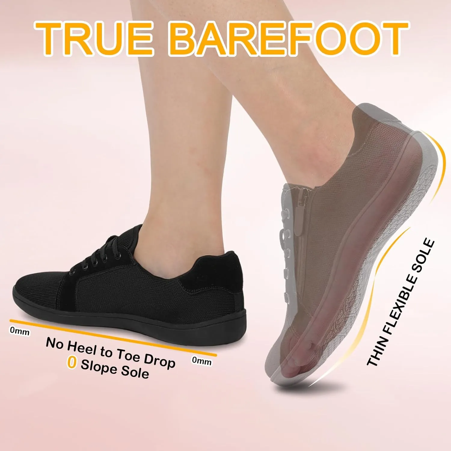 Womens Barefoot Walking Shoes Wide Toe Fashion Sneakers Comfortable Casual Shoes Zero Drop Minimalist Shoes
