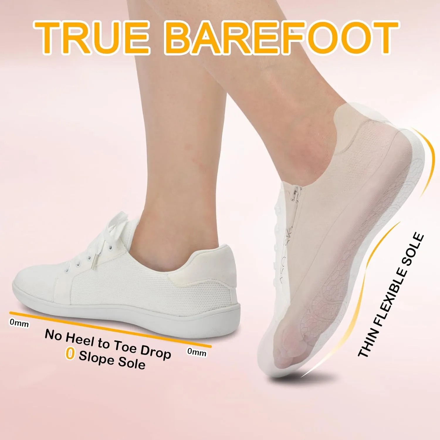 Womens Barefoot Walking Shoes Wide Toe Fashion Sneakers Comfortable Casual Shoes Zero Drop Minimalist Shoes