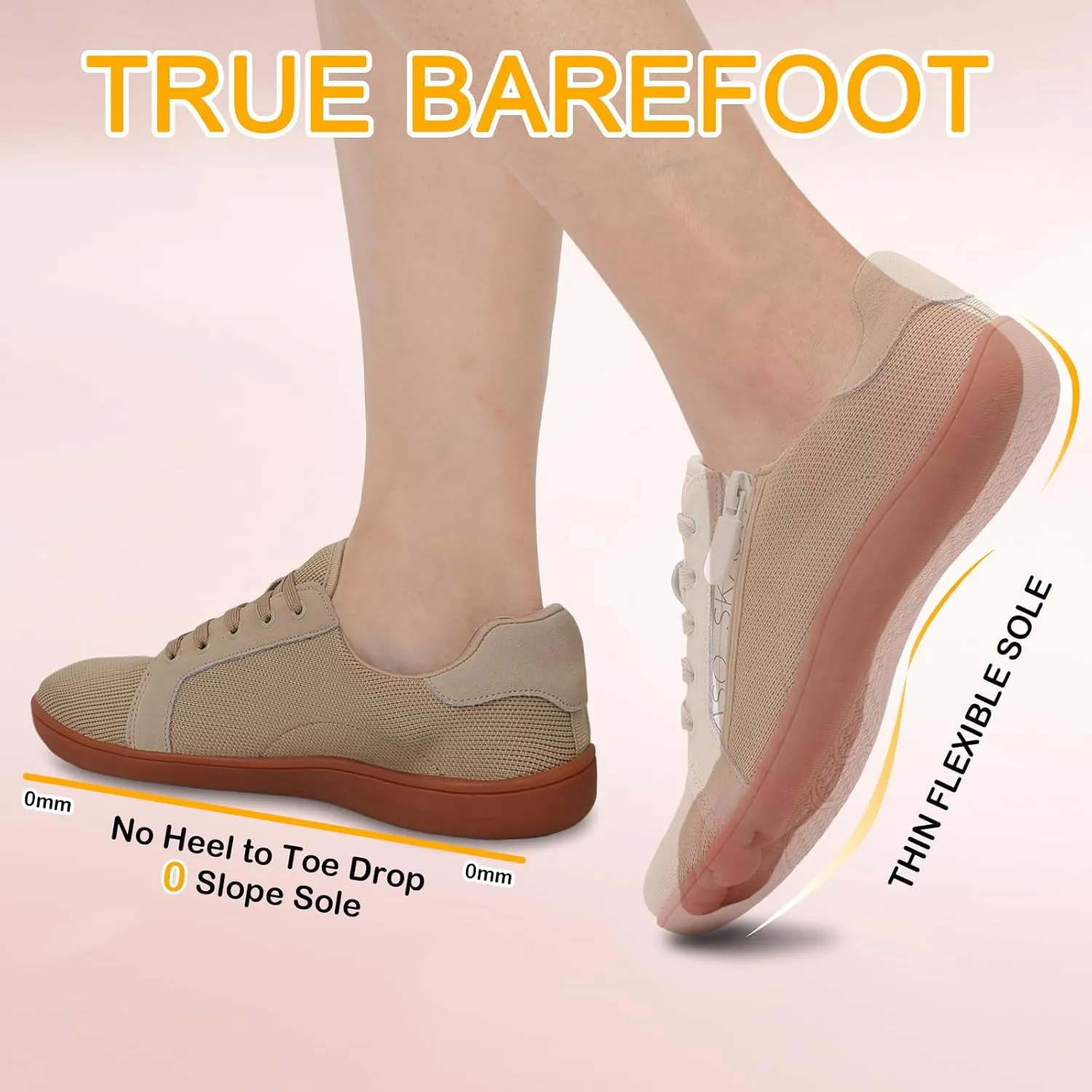Womens Barefoot Walking Shoes Wide Toe Fashion Sneakers Comfortable Casual Shoes Zero Drop Minimalist Shoes
