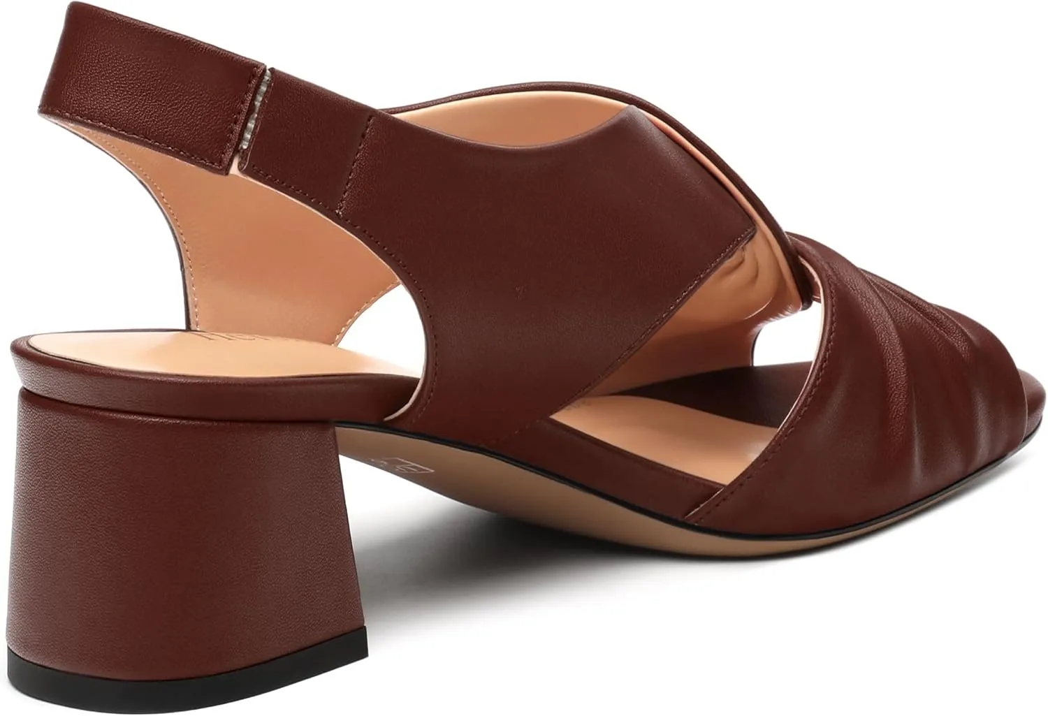 Womens Chunky Block Heels Sandals,Round Open Toe High Heeled Sandals,matte Slip On Ankle Strap Mid Sandals,leisure Dress Party Wedding Shoes 2 In