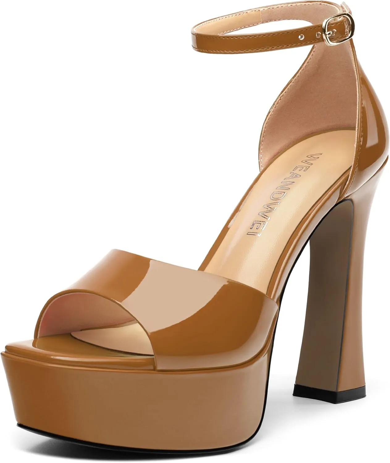 Women's Fashion High Heel Square Toe Platform Sandals, Open Toe Ankle Strap Sandals for women, Elegant and Comfortable Date Party Banquet Dress Shoes
