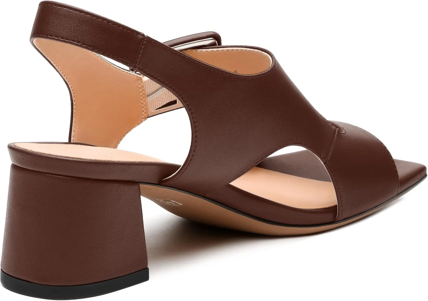 Womens Heeled Sandals Shoes, Square Peep Toe Mid Block Heel Ankle Strap Sandals for Women, Leather Insole Open Toe Chunky Heel Sandals 2"