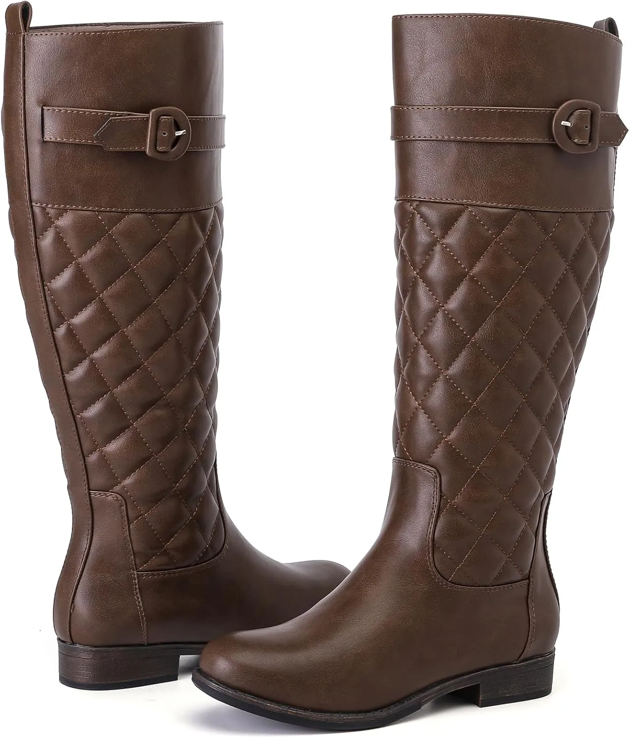Women's Knee High Boots - Stylish and Comfortable Round Toe Low Heel Riding Combat Tall Boots with Side Zipper Closure for Fall and Winter Wear For Women.