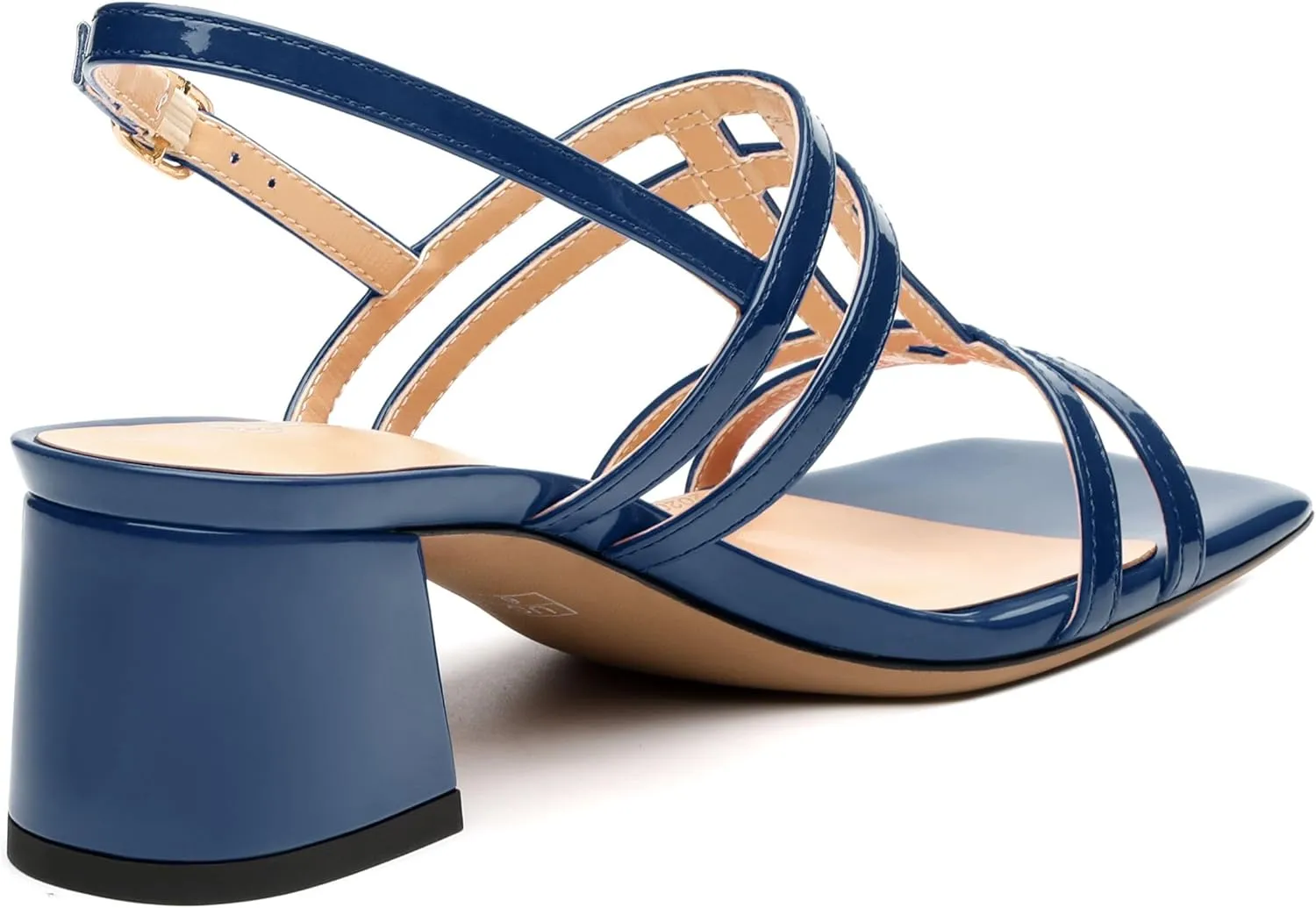 Women's Low Heels Strappy Sandals Square Open Toe Ankle Strap Low HeeL Sandals Comfort Dress Party Wedding Shoes 2"