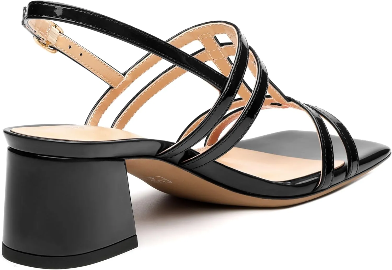 Women's Low Heels Strappy Sandals Square Open Toe Ankle Strap Low HeeL Sandals Comfort Dress Party Wedding Shoes 2"