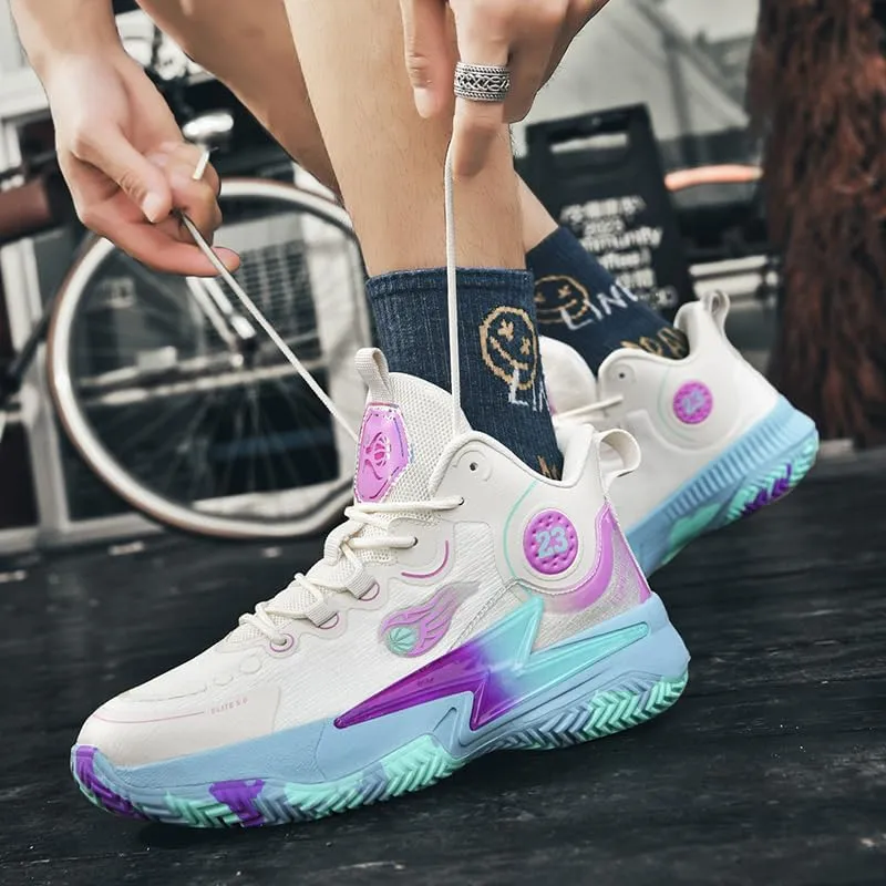 Womens Mens Basketball Shoes Breathable Comfortable Lightweight Fashion Athletic Sneakers Non Slip Outdoor Sport Shoe for Unisex