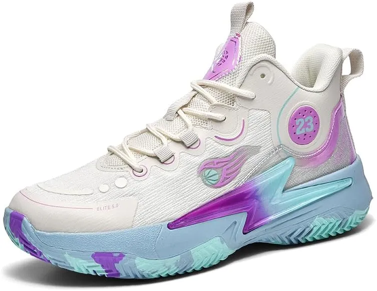 Womens Mens Basketball Shoes Breathable Comfortable Lightweight Fashion Athletic Sneakers Non Slip Outdoor Sport Shoe for Unisex